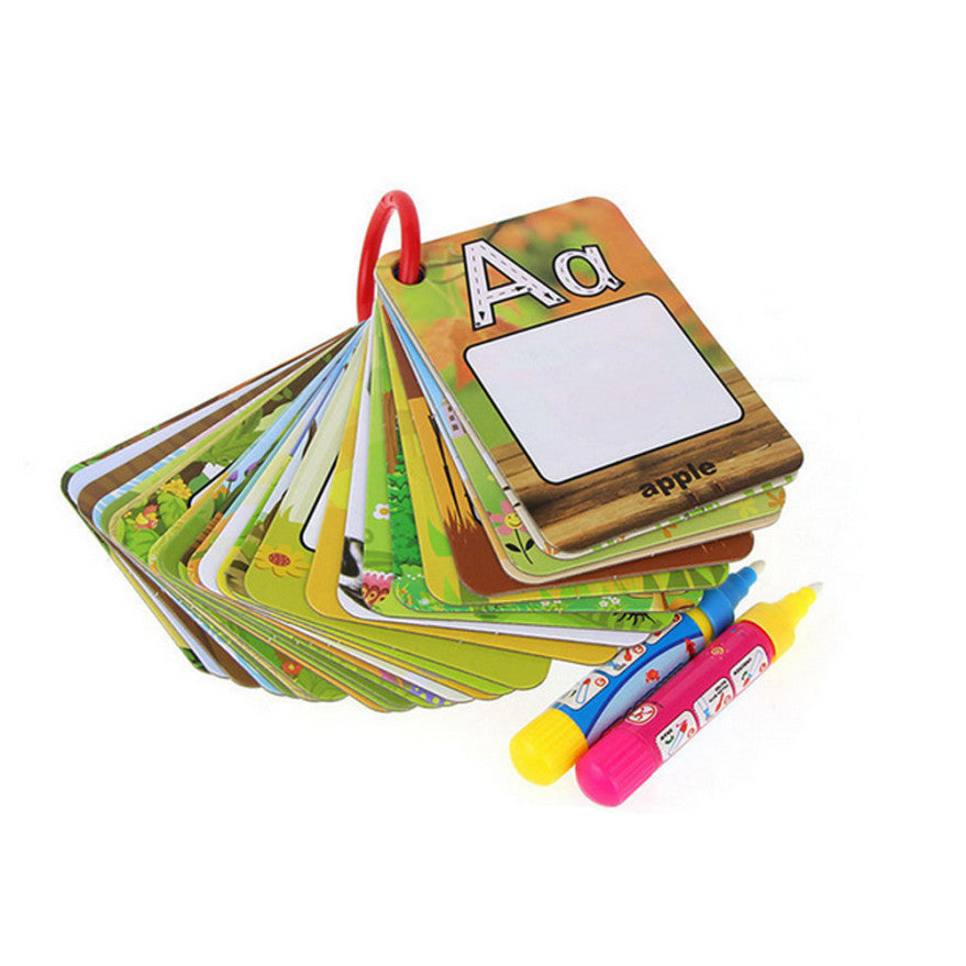 A-Z 26 alphabet water painting card book Children water drawing board children colouring book card book Educational toys
