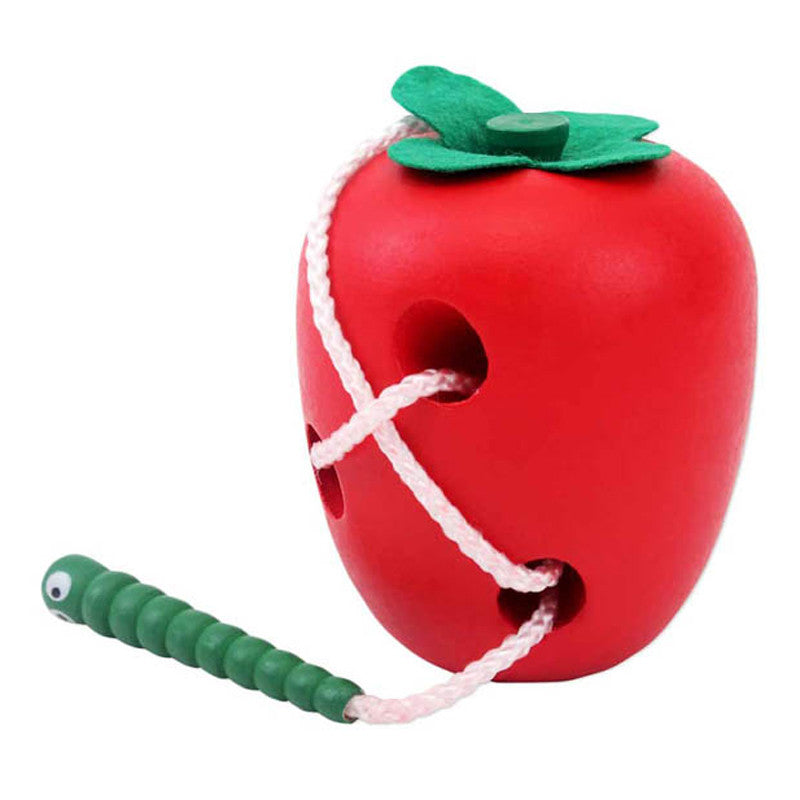 Kids Toy Unique Apple big eat insects Material wooden toy Kids educational toys for children Gift baby wooden toys