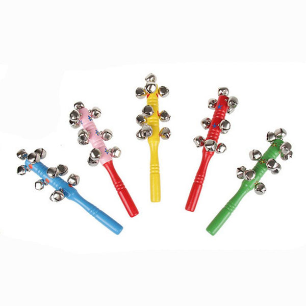Baby Toy Cartoon Animal Wooden Handbell Musical Developmental Instrument Noise Maker Kids toy Children