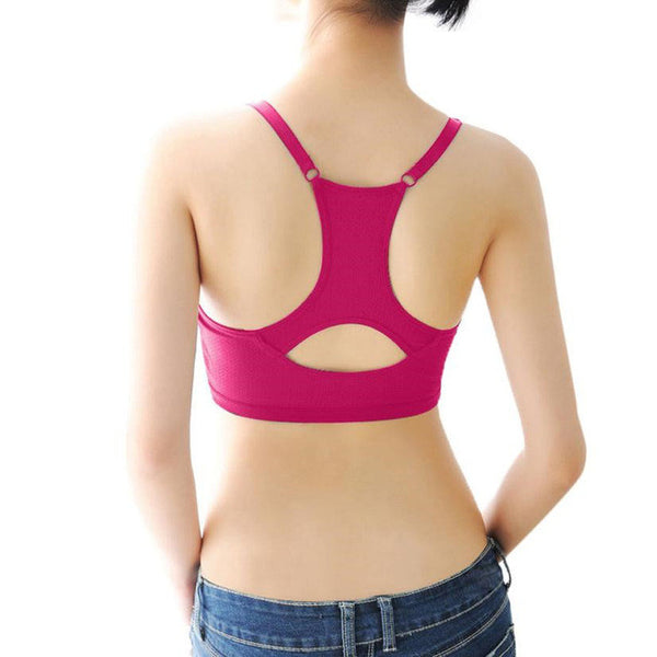 2017 Yoga Tops Women Sport Yoga BraFitness Stretch Workout Tank Top Seamless Racerback Padded Running Vest