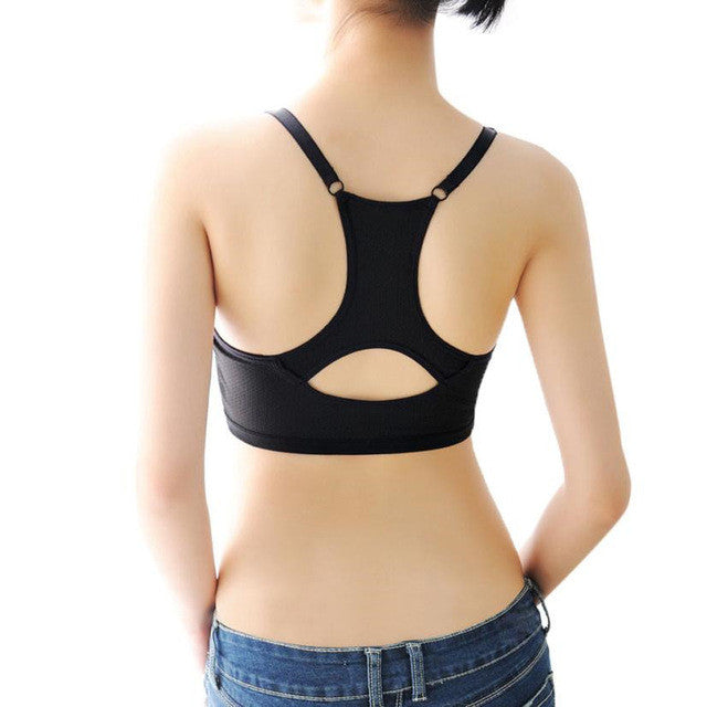 2017 Yoga Tops Women Sport Yoga BraFitness Stretch Workout Tank Top Seamless Racerback Padded Running Vest