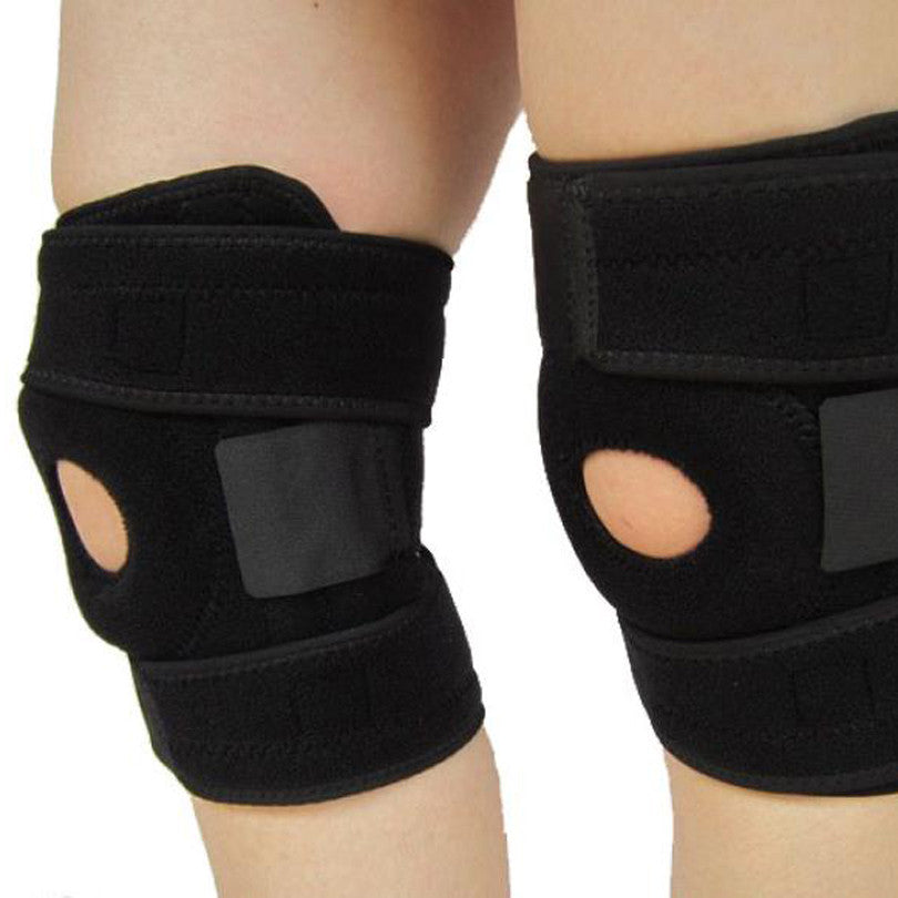 Hot Good Quality Elastic Neoprene Patella Brace Knee Belt Support Fastener Adjustable Strap Knee Support  Knee Protector