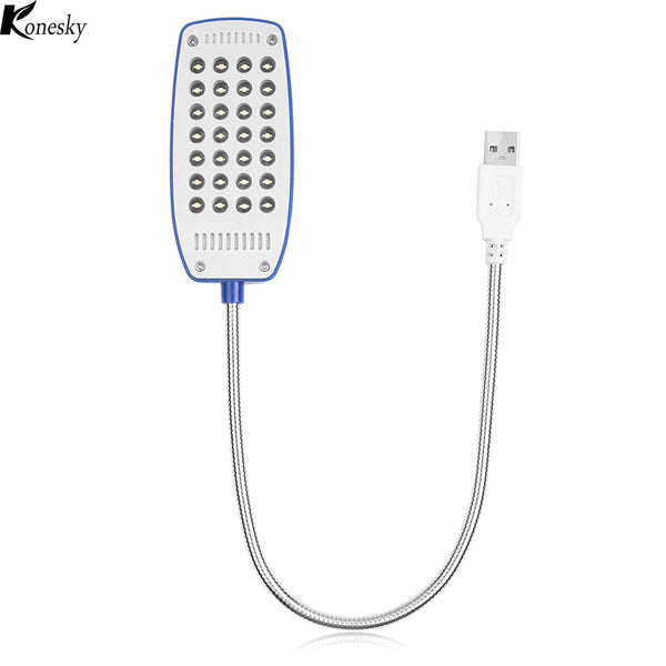 Konesky Ultra Bright Flexible LED USB Book light reading lamp 28LEDs 3 Colors for Laptop Notebook PC Computer