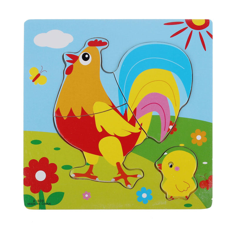 Rooster Wooden Toys Puzzle Educational Toys for children Baby Kids Wood puzzles for children