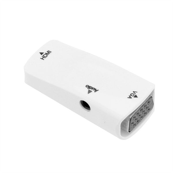 FORNORM HDMI to VGA Adapter Female to Female Conversion Connector 1080P for Tablet Laptop HDTV DVD With 3.5mm Audio Cable