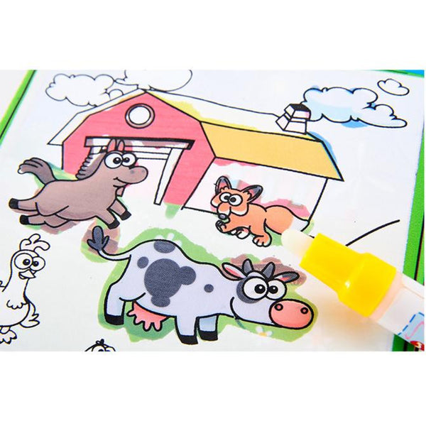Magic Water Drawing Book Coloring Book Doodle Magic Pen Animals Painting