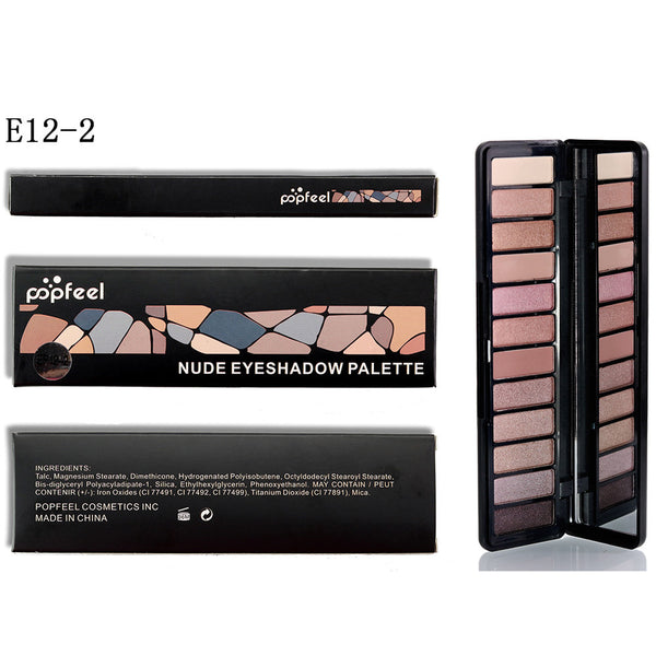 12 Color Women Cosmetic Matte Eyeshadow Cream Makeup Palette Shimmer