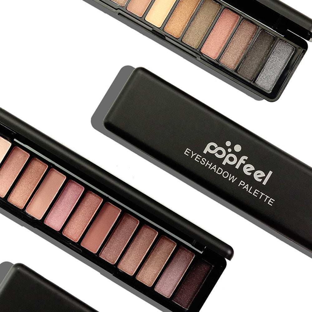 12 Color Women Cosmetic Matte Eyeshadow Cream Makeup Palette Shimmer
