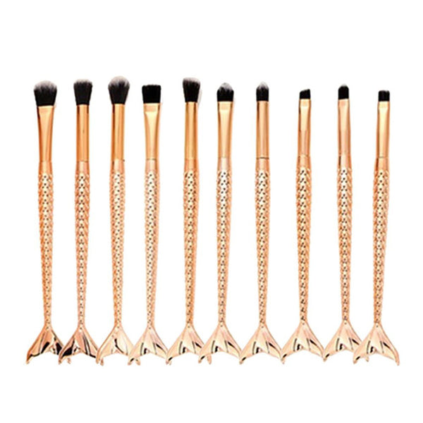 10PCS Make Up Foundation Eyebrow Eyeliner Blush Cosmetic Concealer Brushes