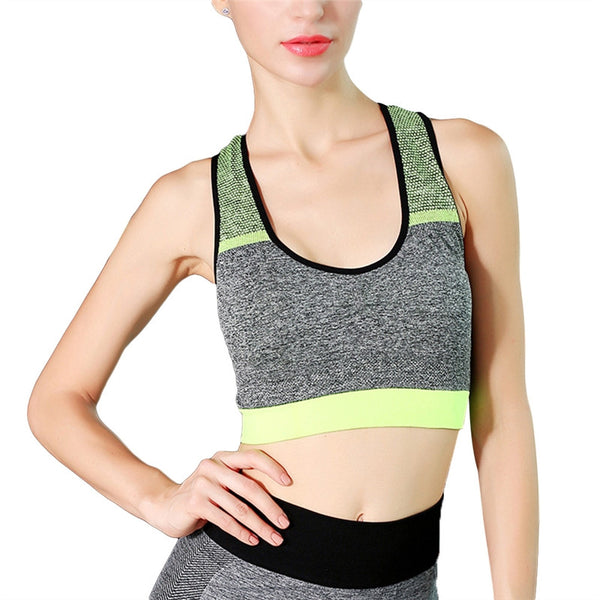 High Intensity Sports Bra Vest Seamless Stretchy Breathable Fitness Underwear for Fitness Gym Yoga Running - Free Size