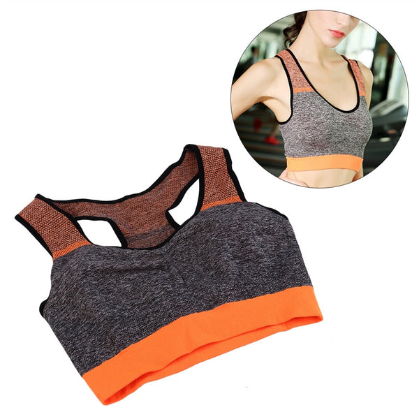 High Intensity Sports Bra Vest Seamless Stretchy Breathable Fitness Underwear for Fitness Gym Yoga Running - Free Size