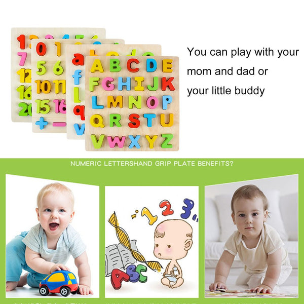 Environmental Friendly Wooden Children Baby Kids Learning Educational Toys Puzzle Early Education Letter Learning Toys