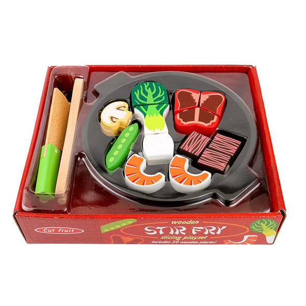 Lovely Cute Wooden Design Baby Kids Kitchen Toys Early Education Kids Cutting Vegetables Cooking Toys For Preschool Children