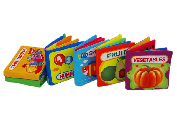 Baby's First Non-Toxic Soft Cloth Book Baby Cloth Book Set Kids Early Learning Educational Toys (pack of 6)