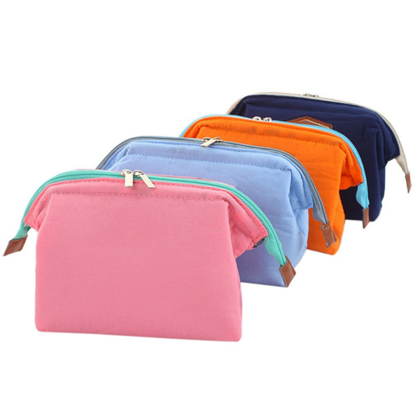 Printing fashionable cosmetic bag portable wash bag steel frame cosmetic bag